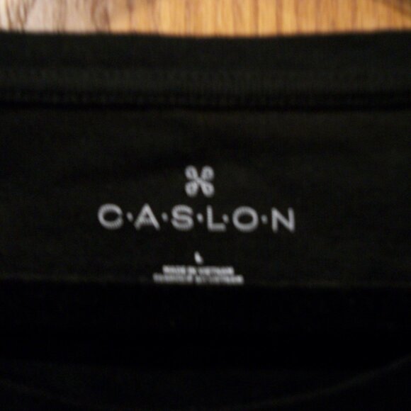 Caslon NWT SZ L Black LS Scoop Neck All Cotton Everyday Tee - Picture 4 of 6